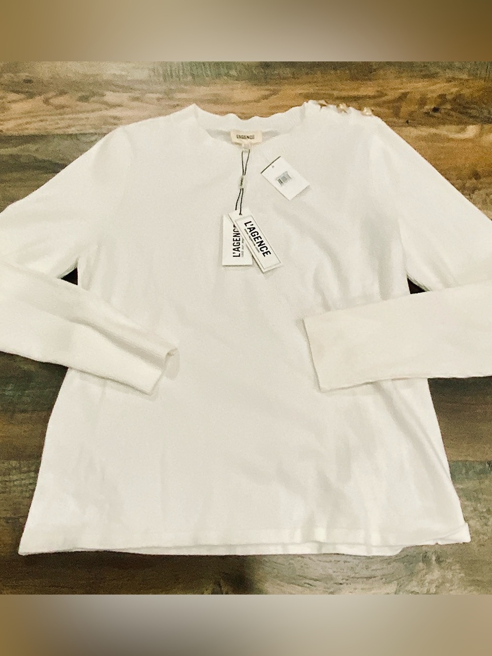 NWT L’AGENCE White Fine Cotton Sweater